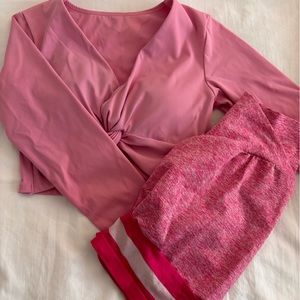 Pchee Bum Pink Workout Set